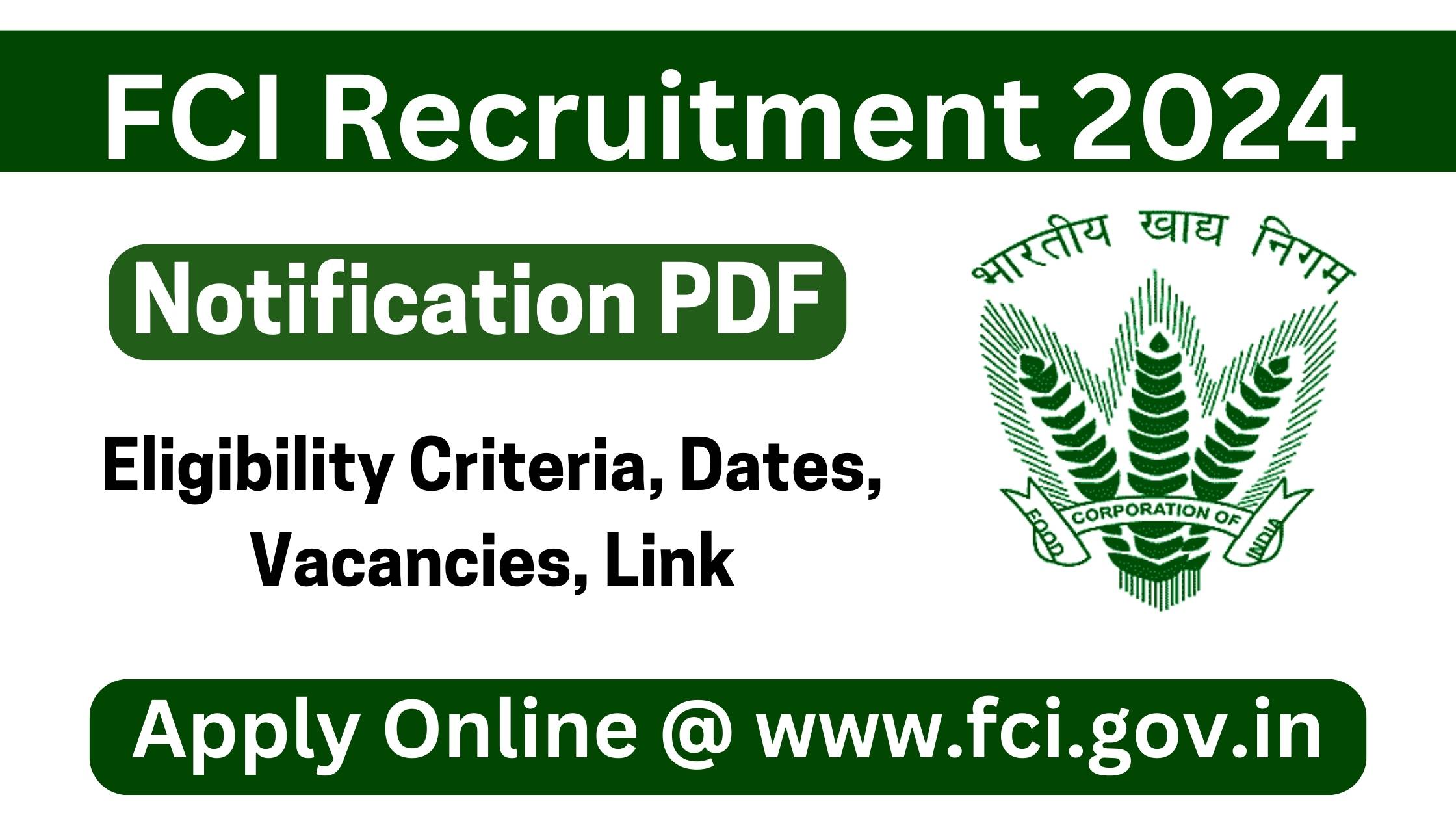 FCI Recruitment 2024